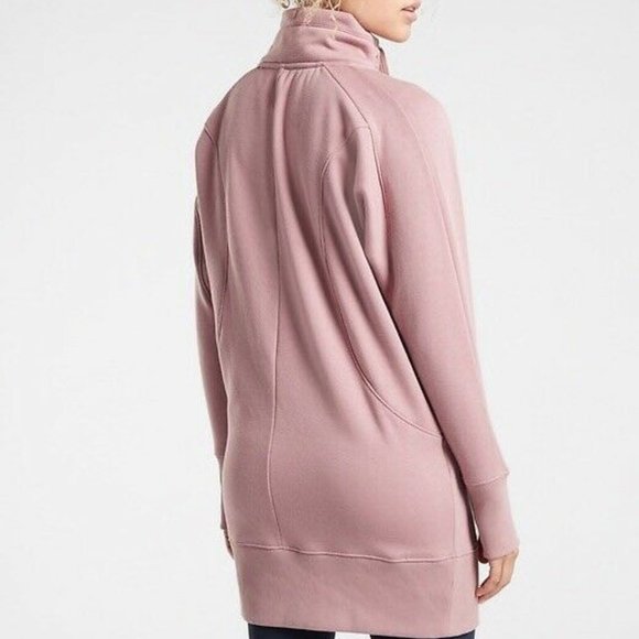 NEW Athleta Cozy Karma 1/4 Zip Dress mauve pink S - Picture 2 of 5